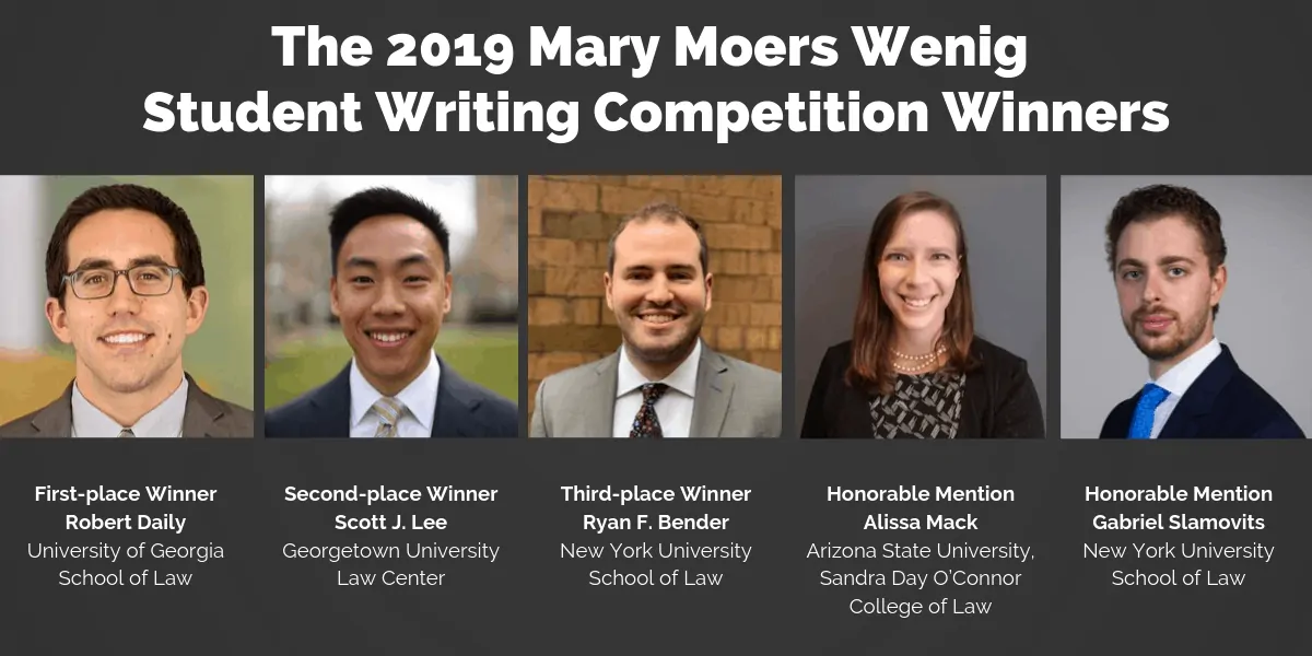 2019 Mary Moers Wenig Student Writing Competition Winners