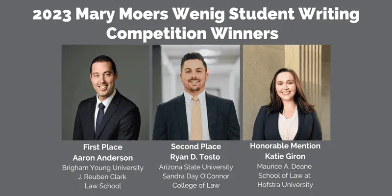 Winners of the 2023 Mary Moers Wenig Student Writing Competition