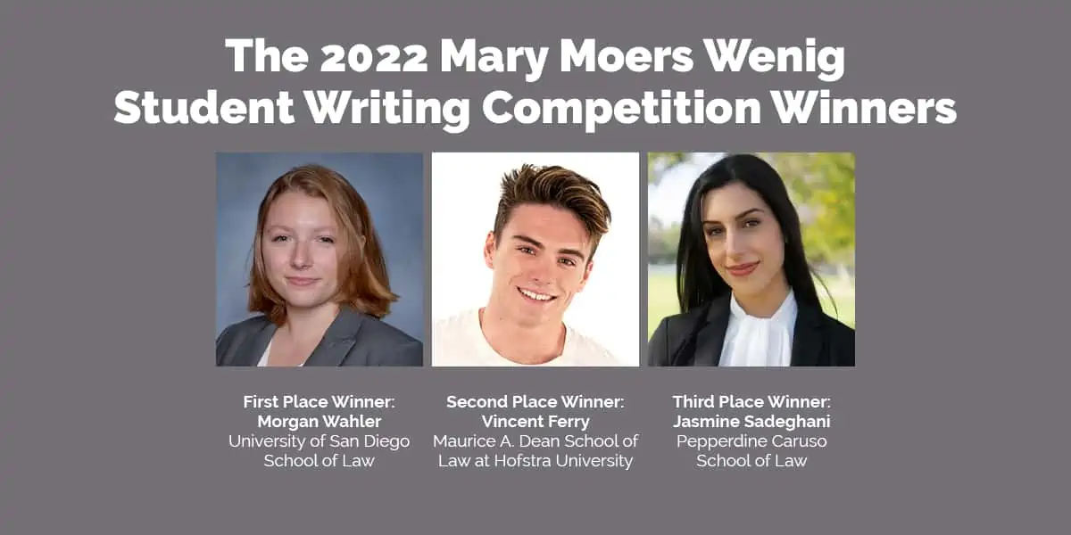 Mary Moers Wenig 2022 Student Writing Competition Winners