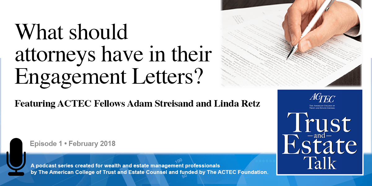 What should attorneys have in their Engagement Letters?