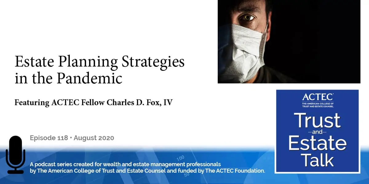 Estate Planning Strategies in the Pandemic