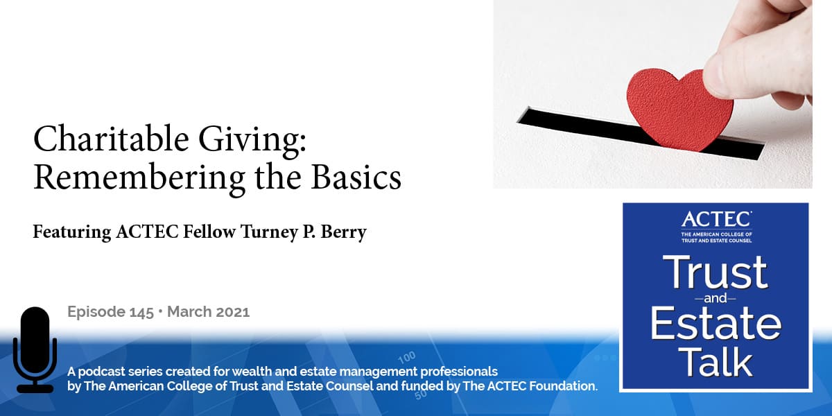 Charitable Giving: Remembering the Basics