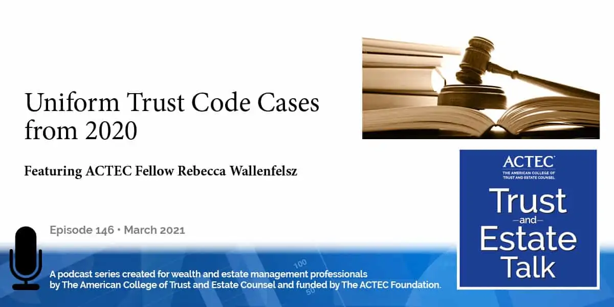 Uniform Trust Code Cases from 2020