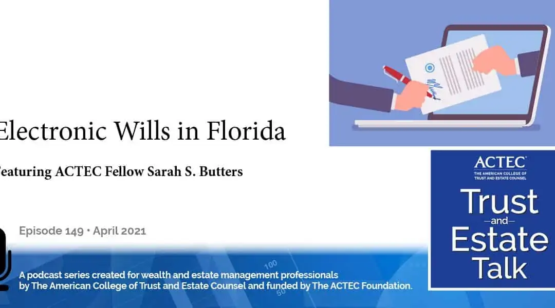 Electronic Wills in Florida