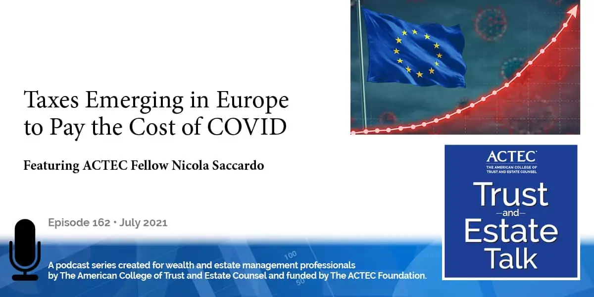Taxes Emerging in Europe to Pay the Cost of COVID