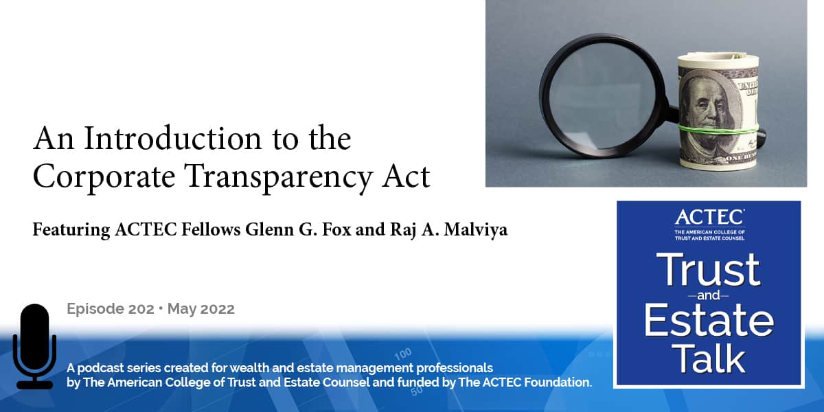 An Introduction to the Corporate Transparency Act (CTA)