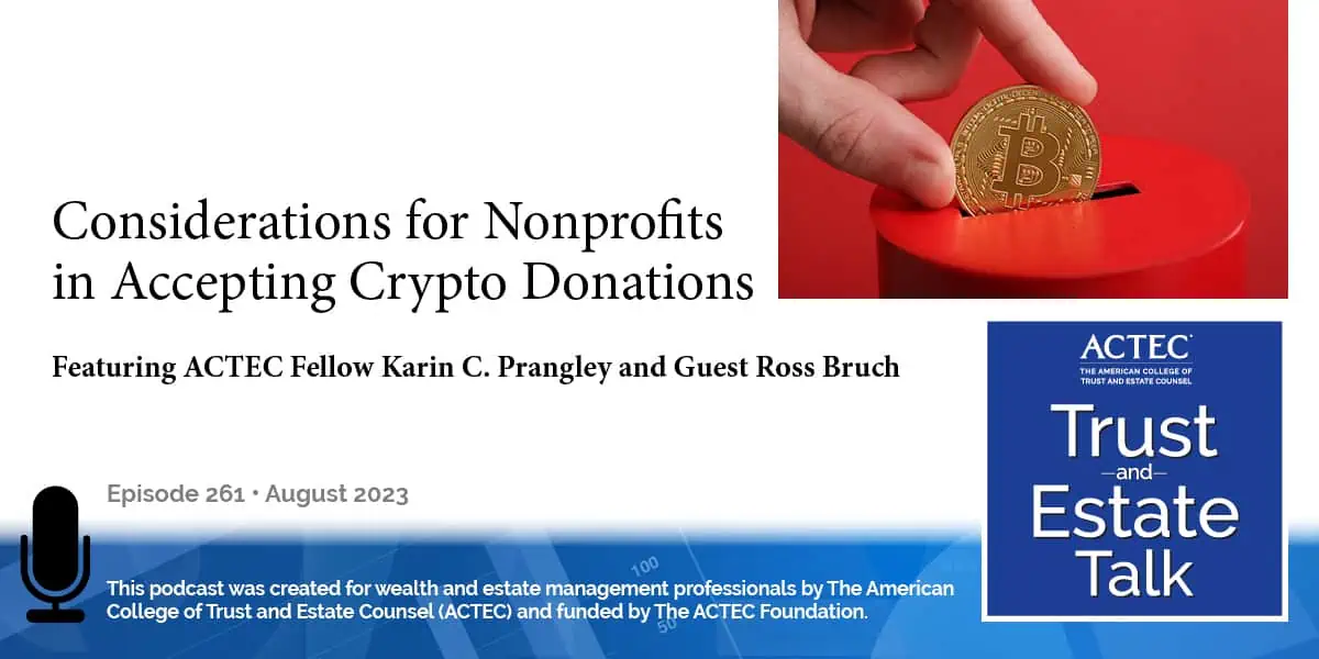 Considerations for Nonprofits in Accepting Crypto Donations
