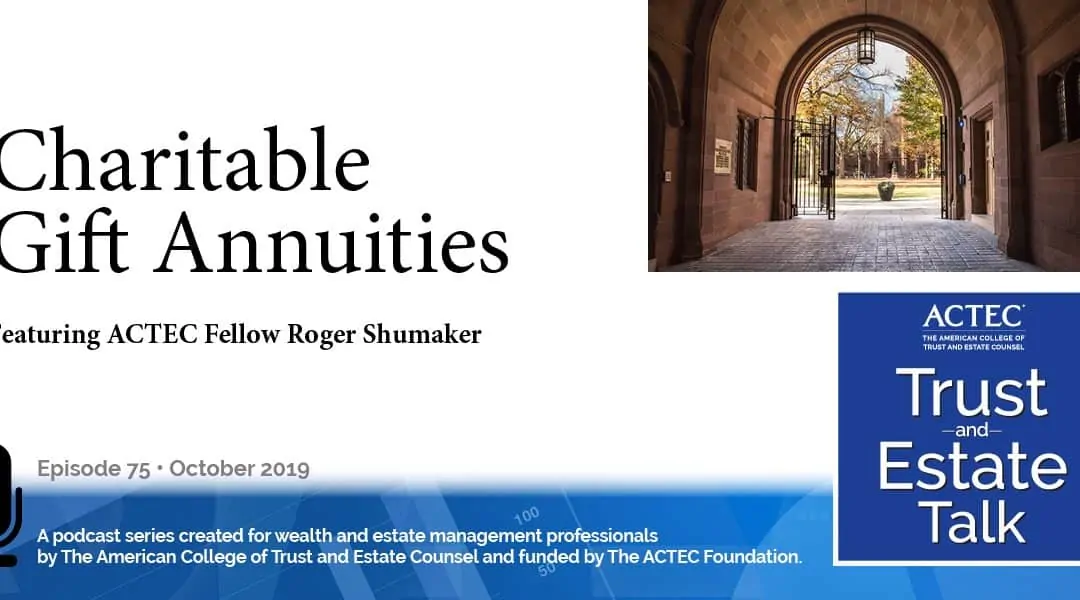 Charitable Gift Annuities