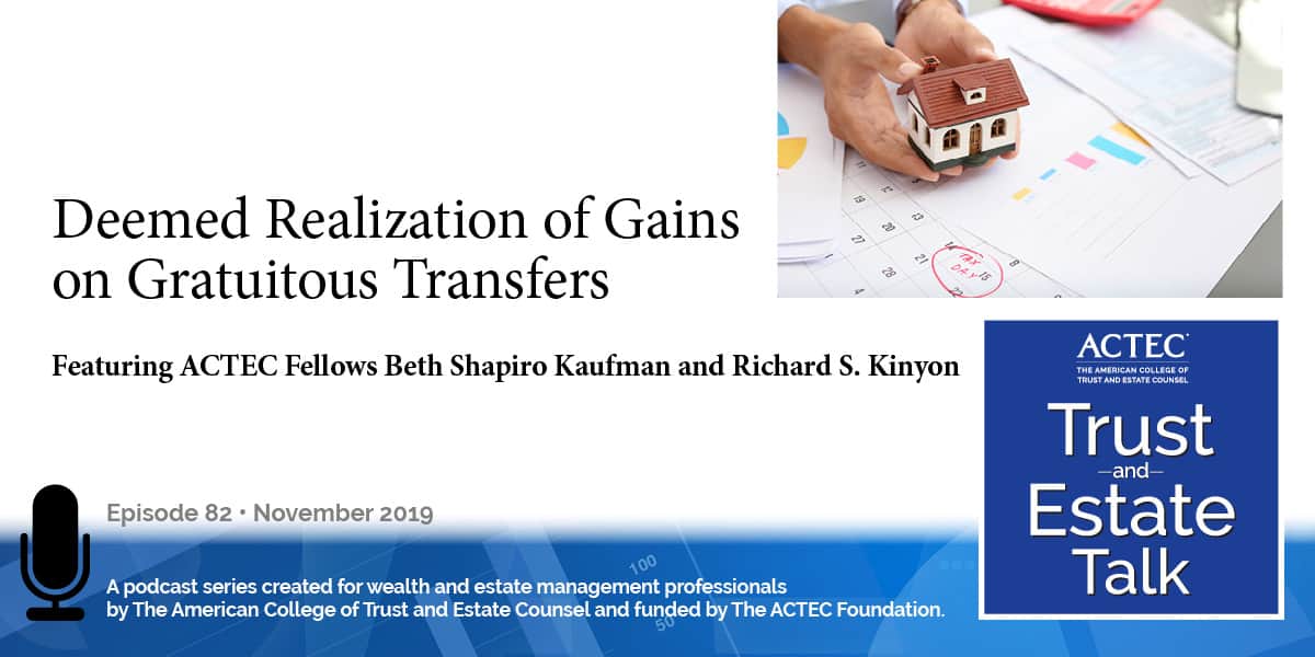 Deemed Realization of Gains on Gratuitous Transfers