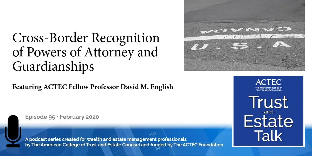 Cross-Border Recognition of Powers of Attorney and Guardianships