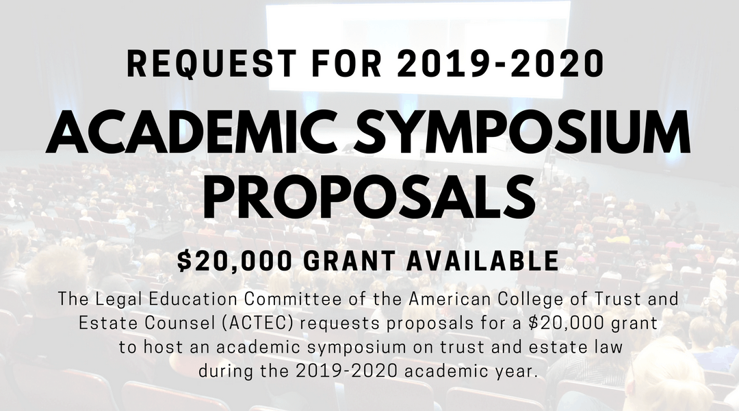Request for Proposals for 2019-2020 Academic Symposium