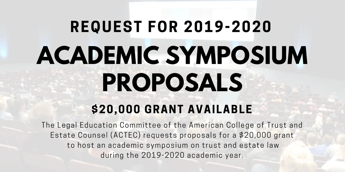 Request for Proposals for 2019-2020 Academic Symposium