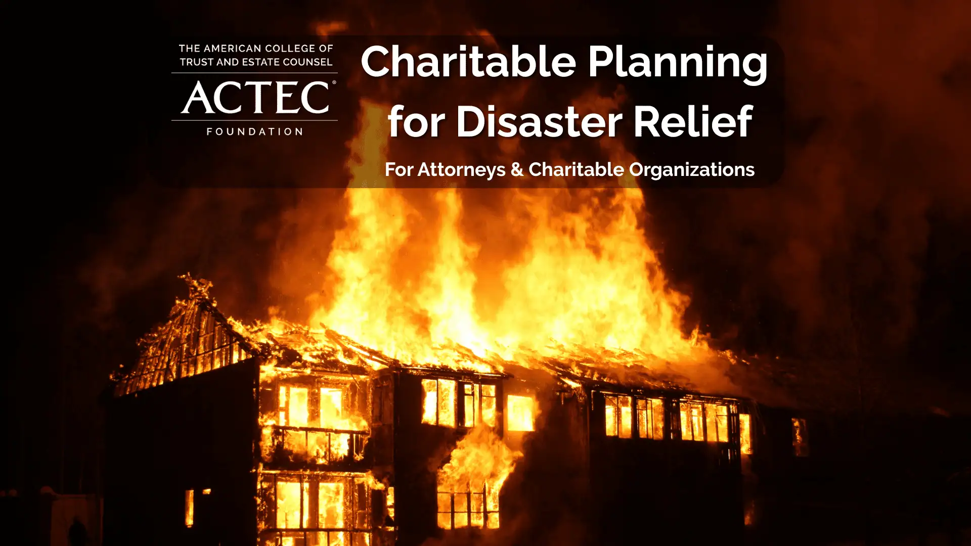 Disaster Relief Planning Resources for Attorneys and Charitable Organizations