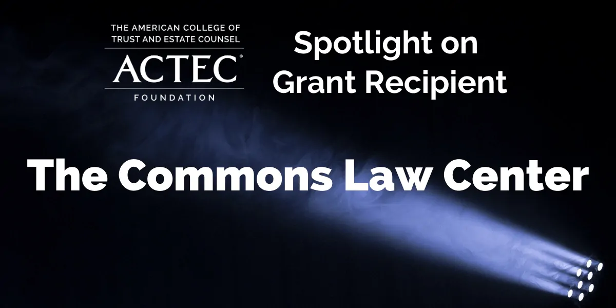 Spotlight on Grant Recipient, The Commons Law Center