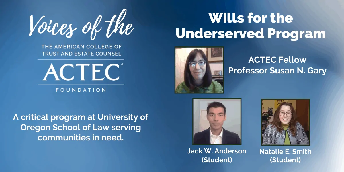 Wills for the Underserved Program